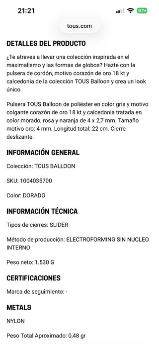 Bracciale Tous Ametista e ORO 18k, NUOVO CON CERTIFICATO