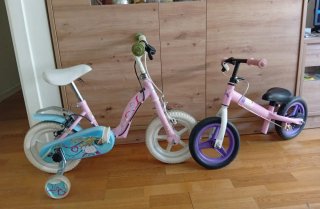 2 Biciclette Infantili Rosa per Bambina