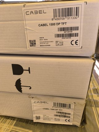 Radiador Cabel DP TFT 1500W Nuevo