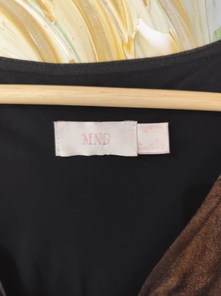 Vestido Mango Dorado Talla M
