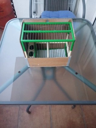 Jaula Jilgueros Beige y Verde