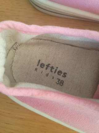 Zapatillas rosas Lefties talla 38