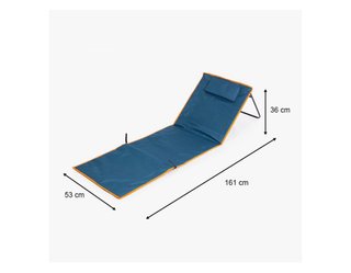 Esterilla de Playa Azul con Almohada