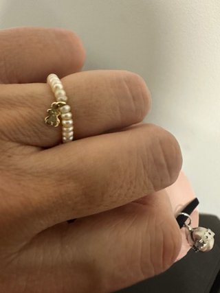 Anillo Tous Perlas y Oso Oro 750