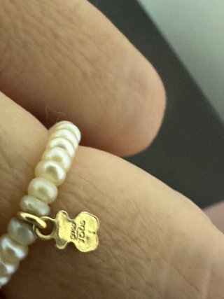 Anillo Tous Perlas y Oso Oro 750