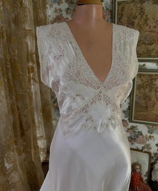 Antiguo camisón de encaje vintage