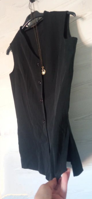Como Nuevo ! Chaleco Negro S Mujer Elegante