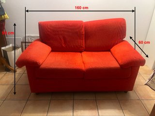 Divano 2 Posti Rosso Vivace