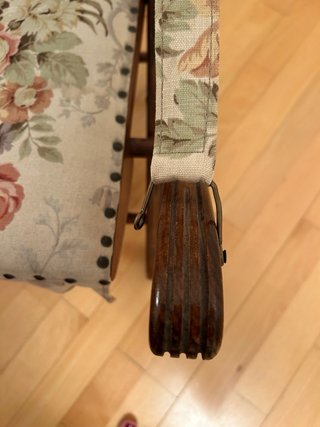 Silla plegable clásica floral madera