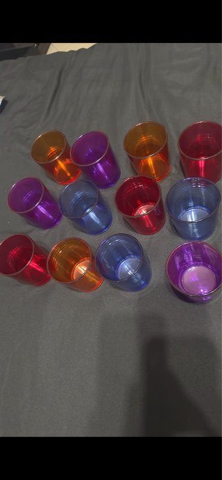 Set 12 Bicchieri Vetro Colorati