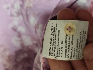 Camisa floreada lila Massimo Dutti Talla M