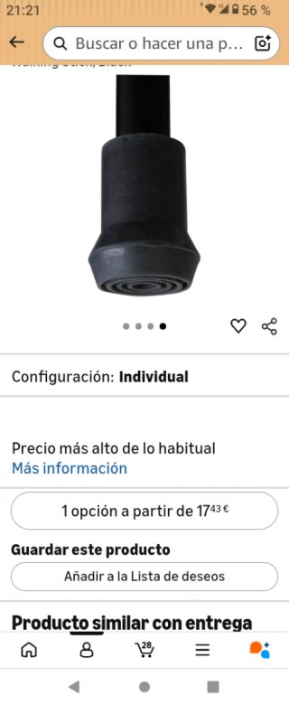 Bastón ergonómico Aidapt negro