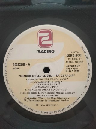 Vinilo LP La Guardia - Cuando Brille El Sol