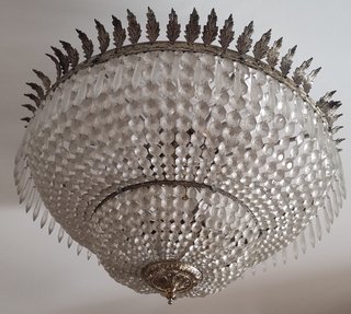 LAMPARA DE ARAÑA DE CRISTAL Y METAL