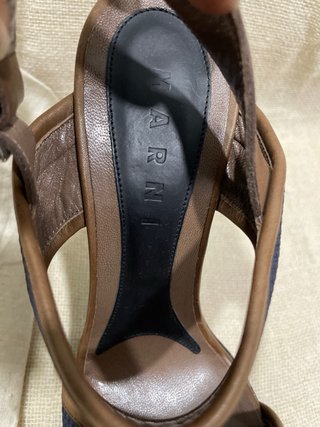 Sandalias Marni Marrón y Azul