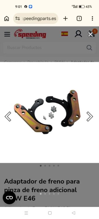 Adaptador de freno para pinza adicional BMW E46