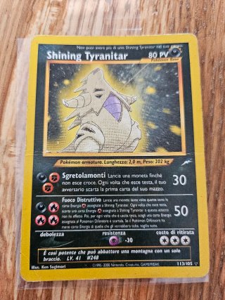 Carta Pokemon Shining Tyranitar 80 PV #248