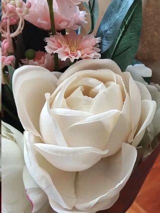 Bellissimo bouquet fiori artificiali Ike