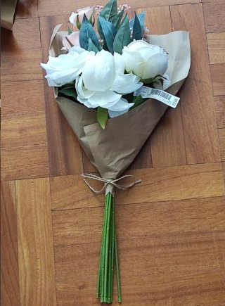 Bellissimo bouquet fiori artificiali Ike