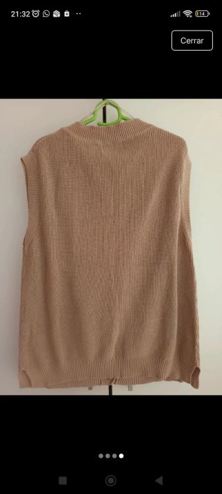 Chaleco Lefties Mujer M/38 Marrón Botones