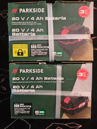 2 Baterías Parkside 20V 4Ah X20V PRECINTADAS
