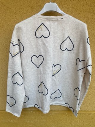 Sudadera Zara niña, corazones love. Con etiqueta!!