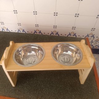 Caseta madera perro + comedero