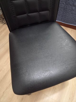 Silla de comedor piel negra