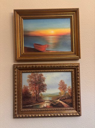 2 Quadri Decorativi Marini e Paesaggio