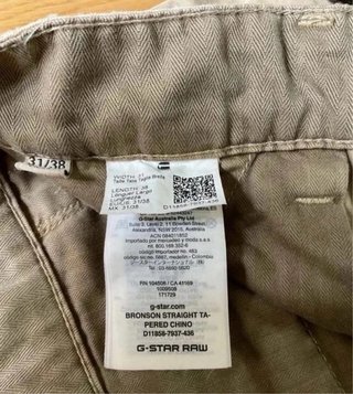 Pantalón chino hombre de G-Star Raw (W31/L38)