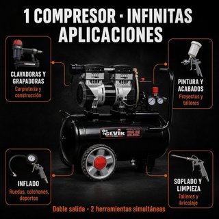 Compresor Cevik Pro 25L Silencioso