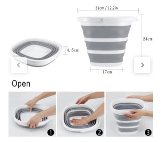 Cubo Limpieza Plegable 10L