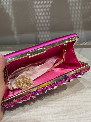 Bolso de mano fucsia buganvilla