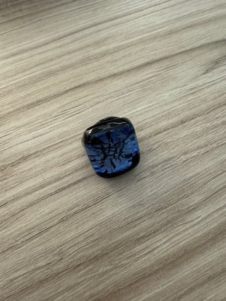 Anillo Murano Venecia Negro Azul