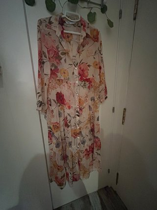 Vestido largo floral estampado