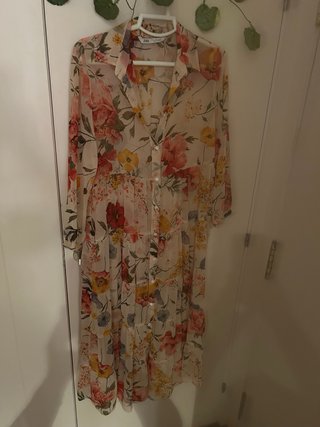 Vestido largo floral estampado