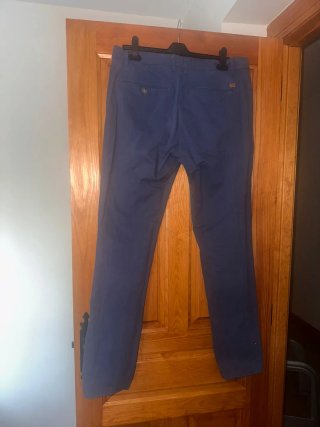 Pantalón de verano hombre azul Talla XL