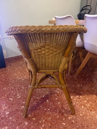 Butaca de mimbre artesanal