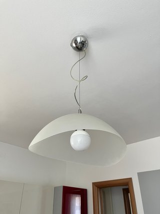 Lampadario sospensione vetro e metallo