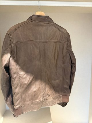 Chaqueta Cuero Hombre Massimo Dutti Marrón