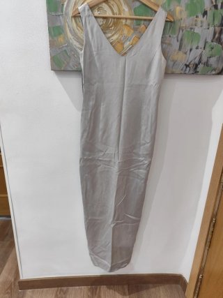 Vestido fiesta plata T.36