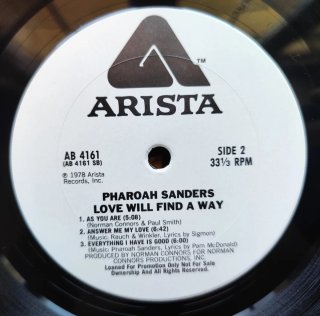 LP 1978 🇺🇸 PHAROAH SANDERS LOVE WILL FIND A WAY