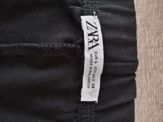 (L) Falda larga negra de Zara