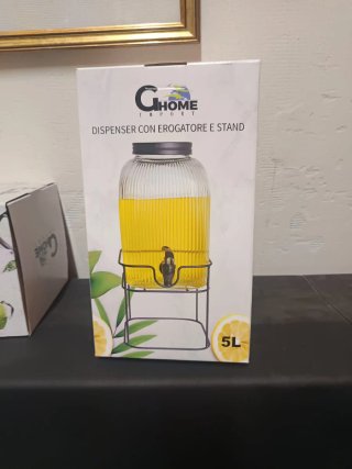 Dispenser Vetro 5L con Erogatore e Stand