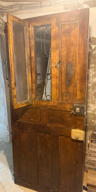 Puerta de madera rústica antigua 86x192