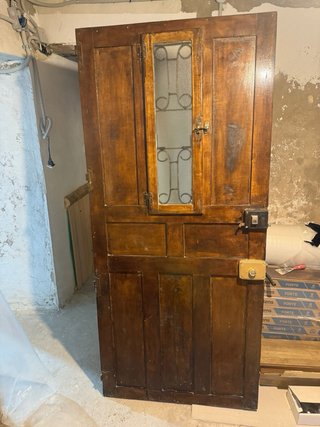 Puerta de madera rústica antigua 86x192