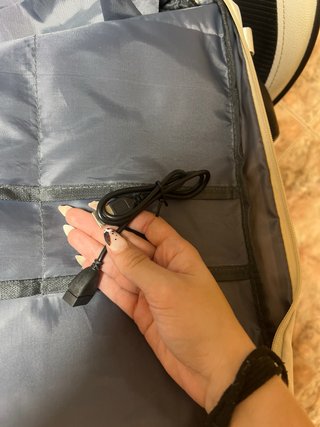 Mochila de viaje color beige claro