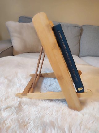 Suporte de Livros em Bambu