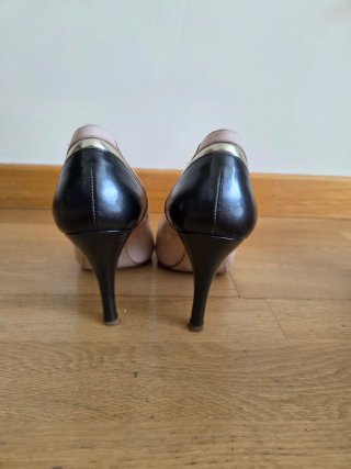 Zapatos Lodi rosa y dorado