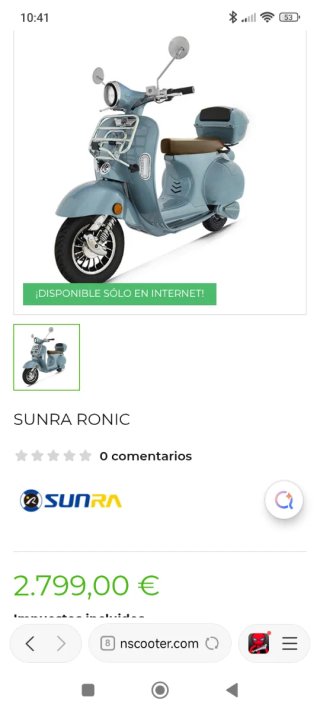 Moto Eléctrica "SUMRA Tipo Scooter